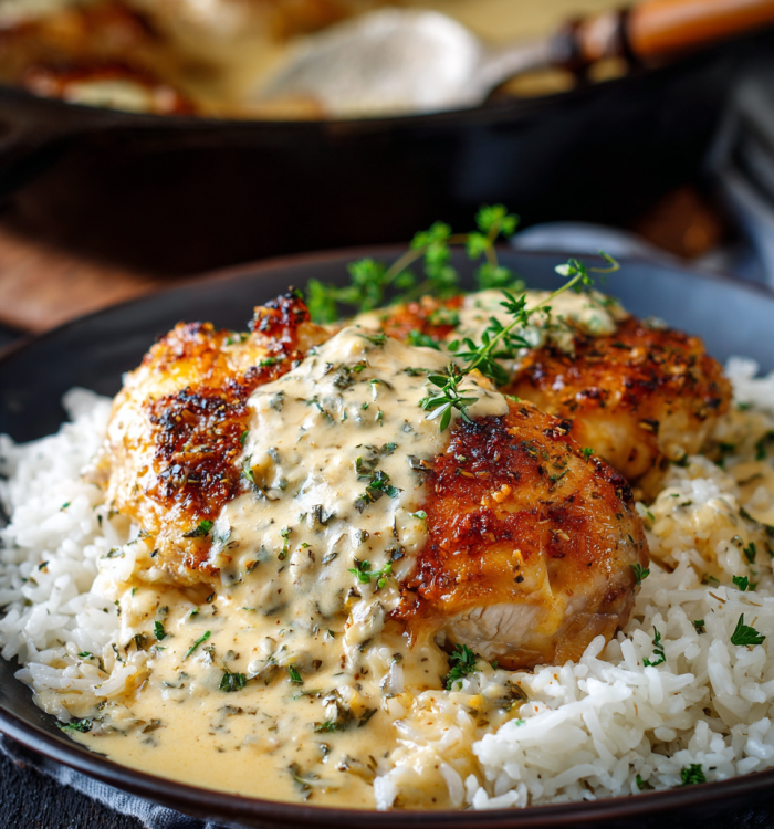 Cozy Up Tonight:  Creamy Chicken and Rice (One-Pan Dinner)